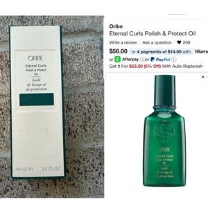 Oribe Eternal Curls Polish & Protect Oil - NEW IN BOX!